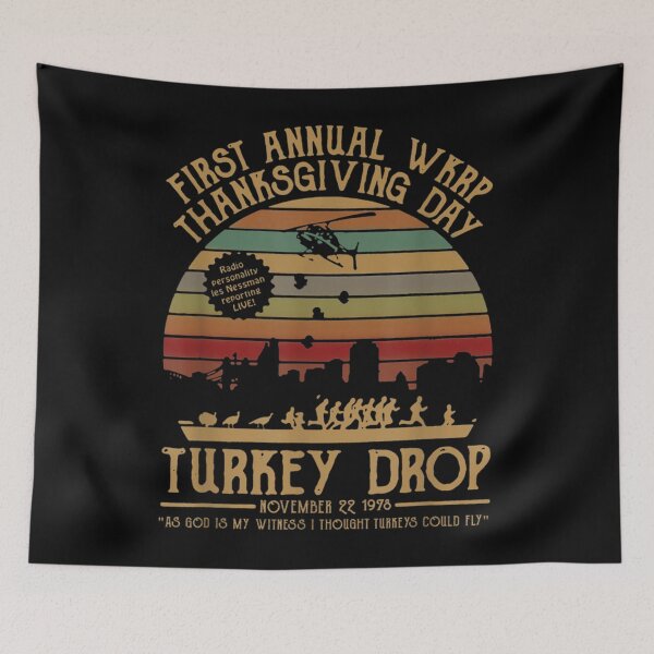 Item preview, First annual WKRP Thanksgiving Day Turkey Drop with Les-Nessman   designed and sold by RuffinAileneyu.