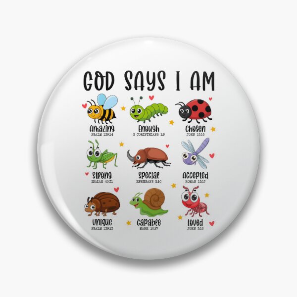 Item preview, God Says I Am Christian Kids Bug Hunter Hunting Bugs designed and sold by KarimSoCute.