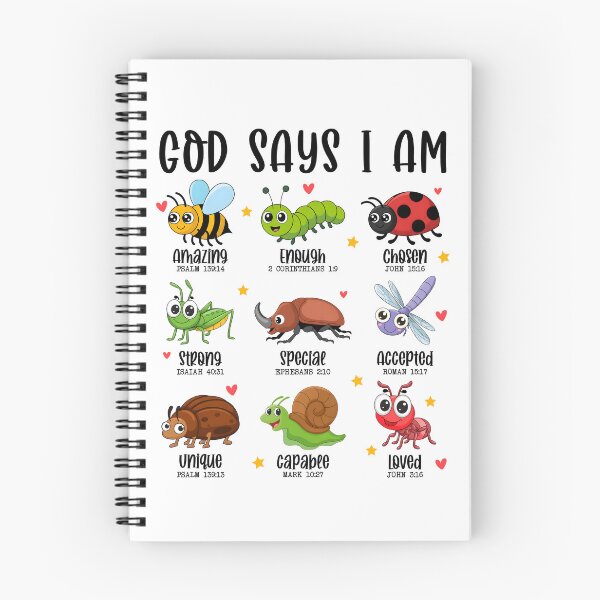 Item preview, God Says I Am Christian Kids Bug Hunter Hunting Bugs designed and sold by KarimSoCute.