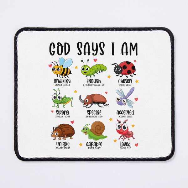 Item preview, God Says I Am Christian Kids Bug Hunter Hunting Bugs designed and sold by KarimSoCute.