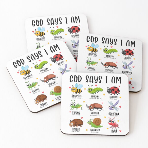 Item preview, God Says I Am Christian Kids Bug Hunter Hunting Bugs designed and sold by KarimSoCute.