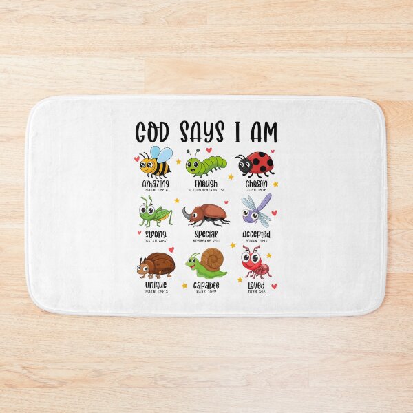 Item preview, God Says I Am Christian Kids Bug Hunter Hunting Bugs designed and sold by KarimSoCute.