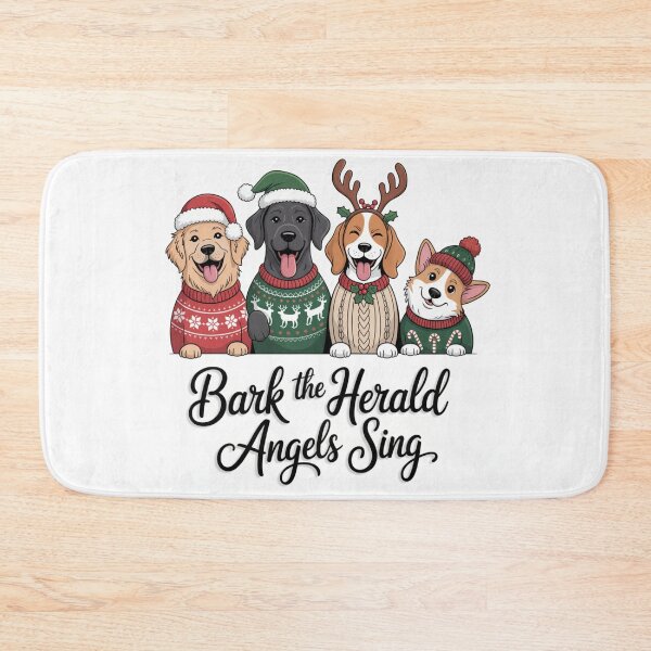 Item preview, Christmas Dog Illustration – Cute Holiday Puppies in Sweaters and Santa Hats designed and sold by infocart.