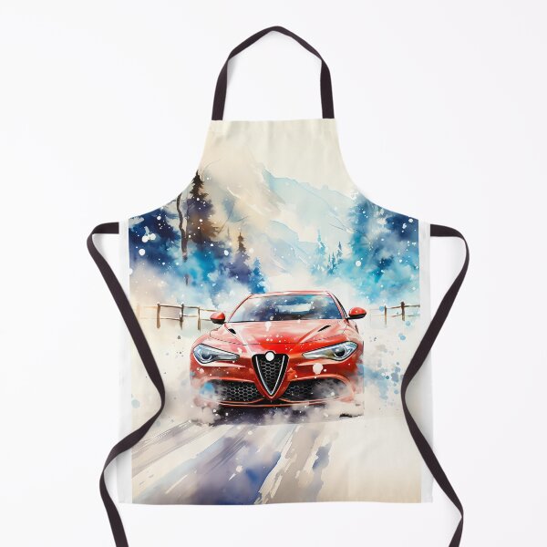Item preview, Red Sports Sedan Charges Through Winter Forest Landscape designed and sold by RevUpDesign.