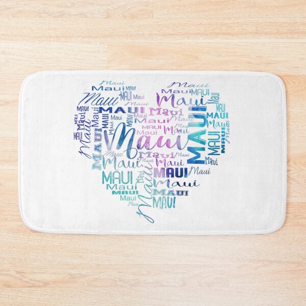 Item preview, Maui – Watercolor Word Art Heart Hawaii Typography Design designed and sold by juniaheneili.