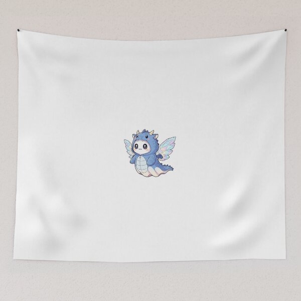 Item preview, Adorable ghost in blue dragon onesie costume with crystal designed and sold by Boo-Buddy.