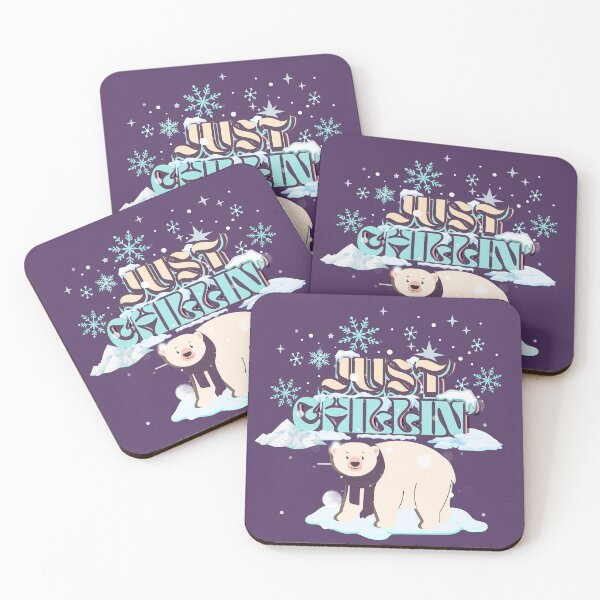 Item preview, Just Chillin’ – Cute Polar Bear & Snowflake Winter Design designed and sold by Pink Space Studio.