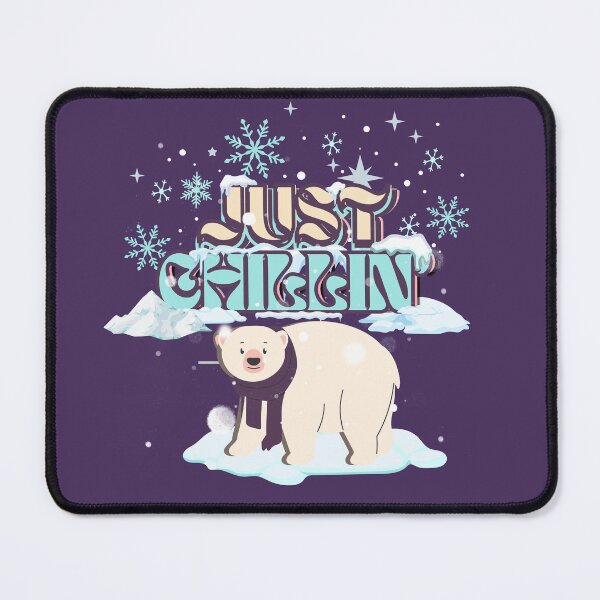 Item preview, Just Chillin’ – Cute Polar Bear & Snowflake Winter Design designed and sold by Pink Space Studio.