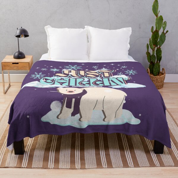 Item preview, Just Chillin’ – Cute Polar Bear & Snowflake Winter Design designed and sold by Pink Space Studio.