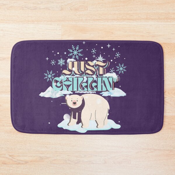 Item preview, Just Chillin’ – Cute Polar Bear & Snowflake Winter Design designed and sold by Pink Space Studio.