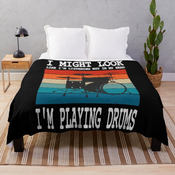 Item preview, Vintage Drum Kit Shirt – I'm Playing Drums Quote designed and sold by LashondaGreen89.