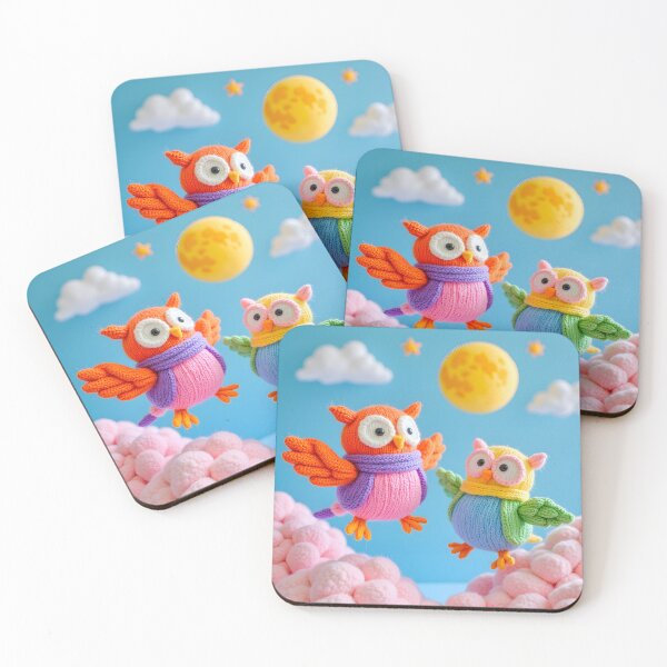 Item preview, Cuddly Night Flyers – Colorful Owl Companions” designed and sold by   GG Creations .