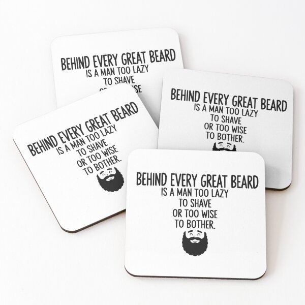 Item preview, Behind Every Great Beard Funny Quote - Lazy or Wise Bearded Man Design - Gift for Beard Lovers & Barbers designed and sold by Kubala.