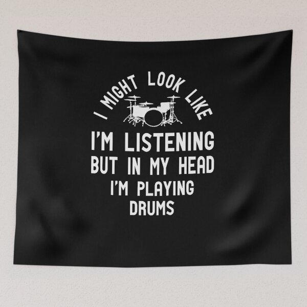 Item preview, Minimalist Drummer T-Shirt – I’m Playing Drums Design designed and sold by LarryMBrown.