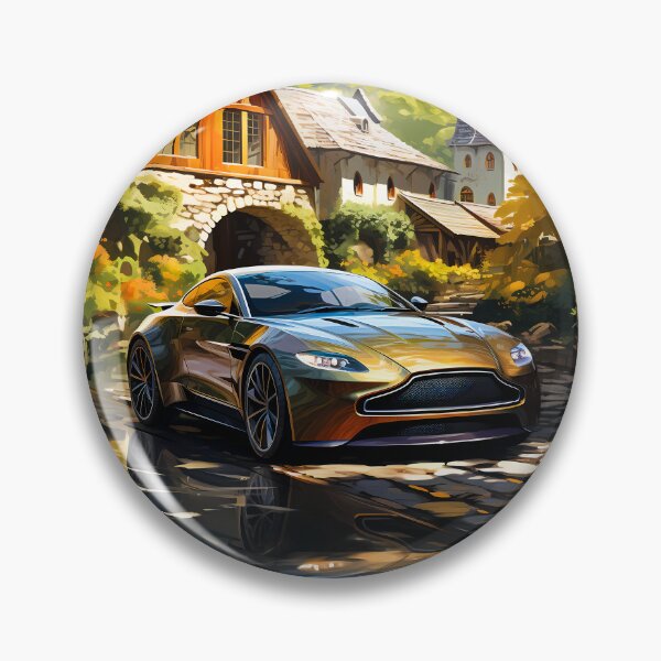 Item preview, Sports Coupe Reflected In Picturesque Mountain Village Setting designed and sold by RevUpDesign.