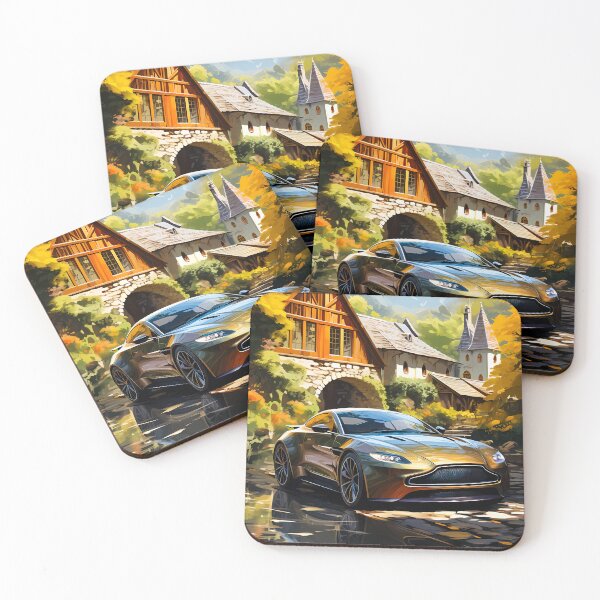 Item preview, Sports Coupe Reflected In Picturesque Mountain Village Setting designed and sold by RevUpDesign.