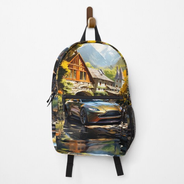 Item preview, Sports Coupe Reflected In Picturesque Mountain Village Setting designed and sold by RevUpDesign.