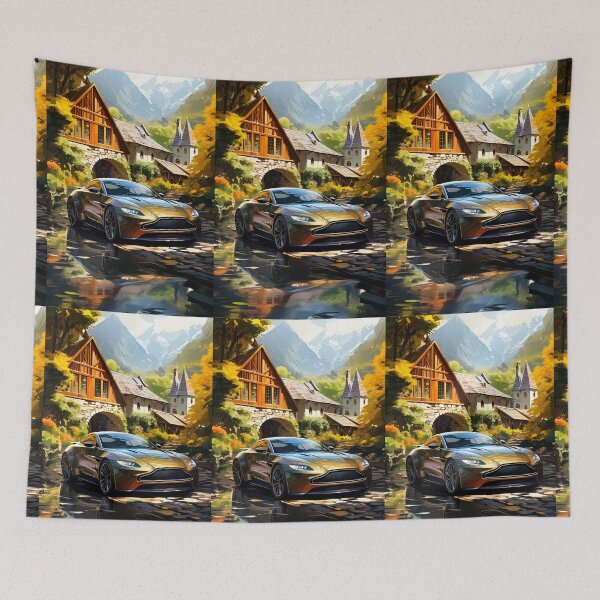 Item preview, Sports Coupe Reflected In Picturesque Mountain Village Setting designed and sold by RevUpDesign.