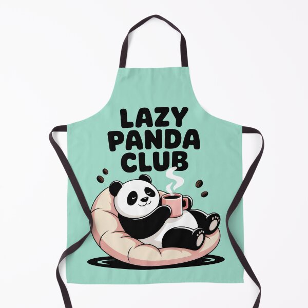Item preview, Lazy Panda Club Coffee Lover Cute Animal Relaxation designed and sold by SplashTastic.