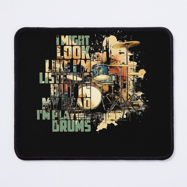 Item preview, Grunge Drummer T-Shirt – In My Head I’m Playing Drums designed and sold by TinaMDedrick.