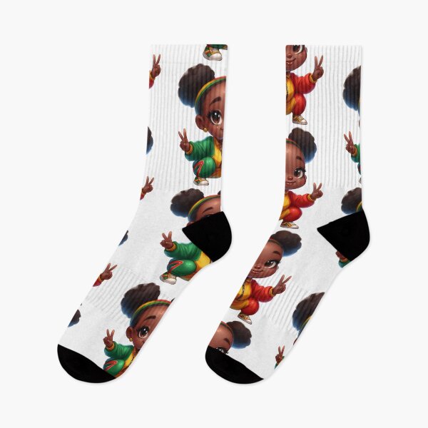 Item preview, Reggae Puff Girl – Rasta Colors Peace Sign designed and sold by Lulunza.