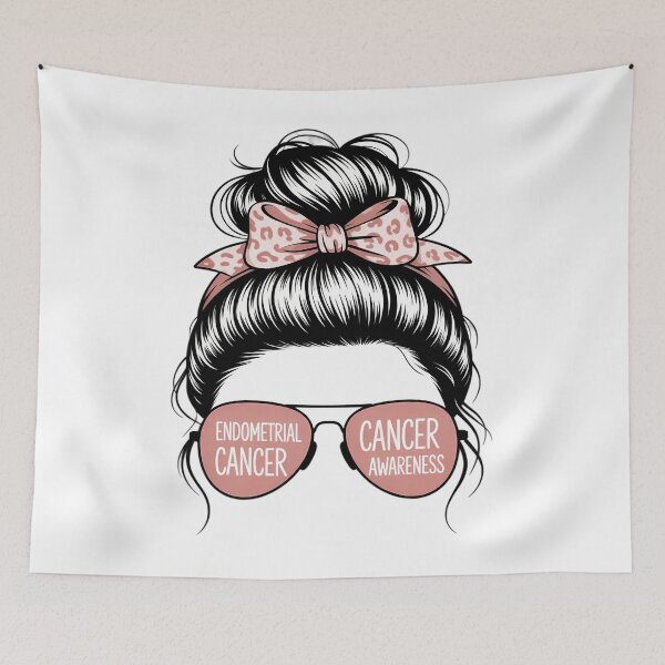 Item preview, Endometrial Cancer Awareness Peach Ribbon  designed and sold by Moon-Ape.