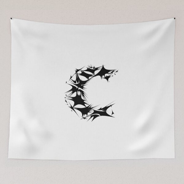 Item preview, Letter C Spiky Abstract Geometric Art designed and sold by uncoXab.