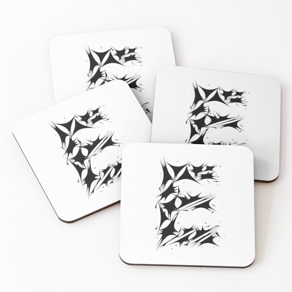 Item preview, Letter E Spiky Abstract Geometric Art designed and sold by uncoXab.