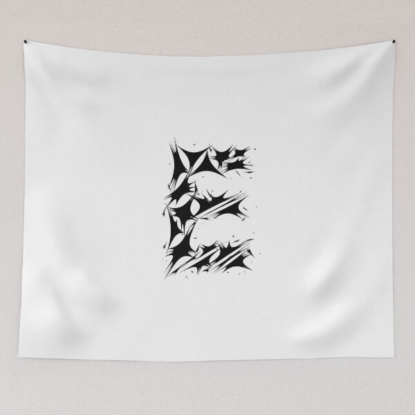 Item preview, Letter E Spiky Abstract Geometric Art designed and sold by uncoXab.