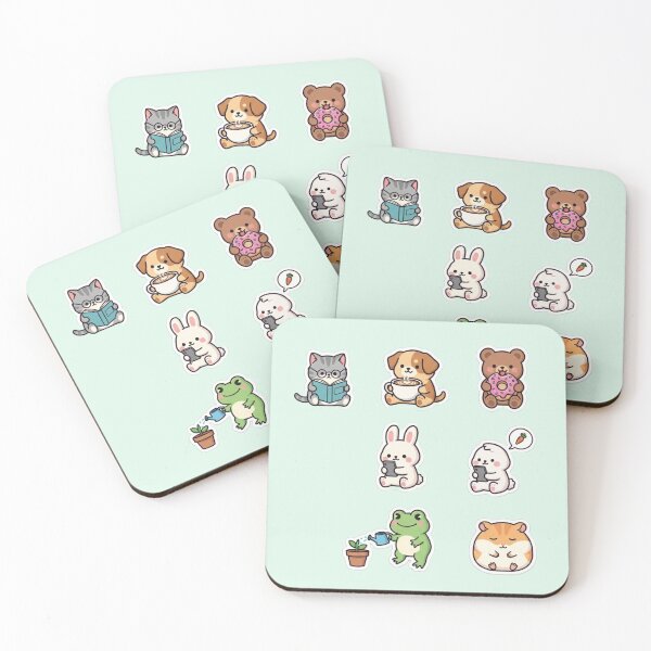 Item preview, Cute Pixel Animal Daily Life Stickers I designed and sold by MuseAI.