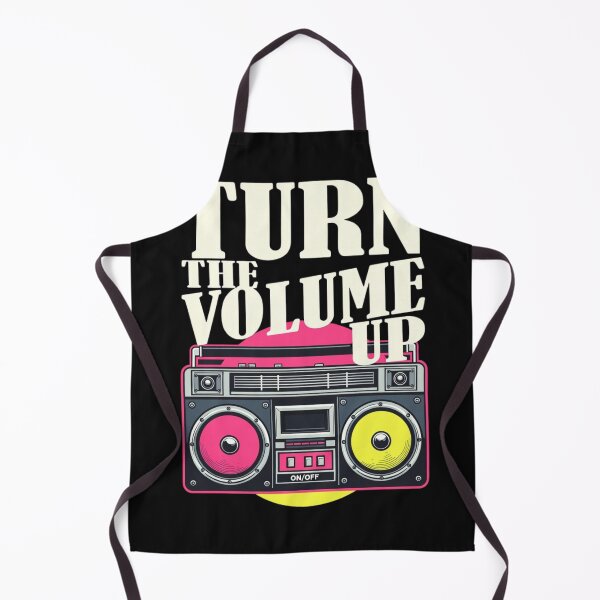 Item preview, Turn The Volume Up Retro Boombox - Motivational Music Meme Sticker Tee designed and sold by GeniePixel.
