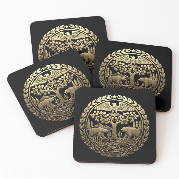 Item preview, Golden American Emblem — Luxurious Black & Gold USA Seal by ZEORRN designed and sold by ZEORRNHouse.
