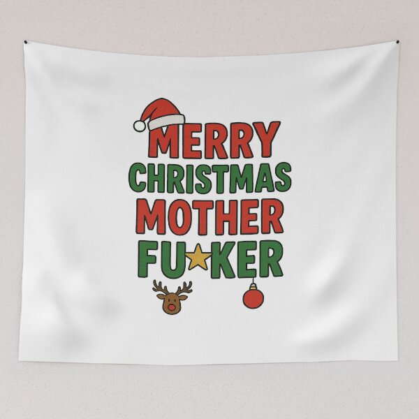 Item preview, Merry Christmas Mother Fu*ker – Funny Dark Humor Xmas Design designed and sold by MeixGraphics.