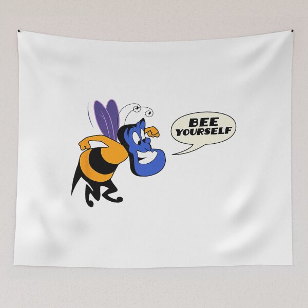 Item preview, Genie – Bee Yourself Positive Quote Cartoon Design designed and sold by Olivia Matteo.