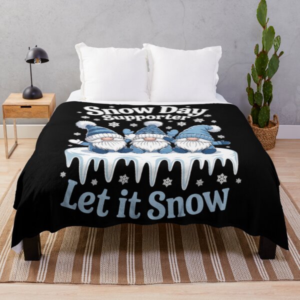 Item preview, Snow Day Supporter Let It Snow Cute Blue Gnome Xmas Holiday designed and sold by Moon-Ape.