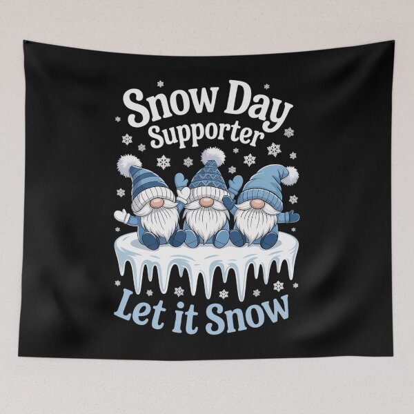 Item preview, Snow Day Supporter Let It Snow Cute Blue Gnome Xmas Holiday designed and sold by Moon-Ape.