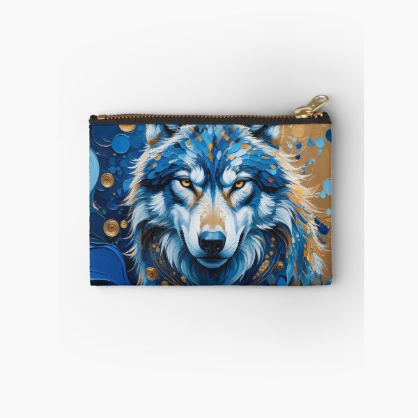 Item preview, "Golden Blue Wolf", "Mystic Wolf of the Stars" designed and sold by KiraChie.