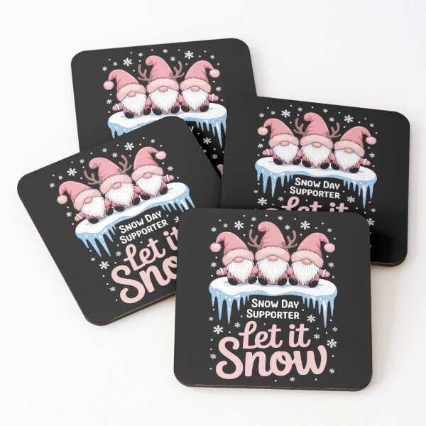 Item preview, Snow Day Supporter Xmas Holiday Let It Snow Cute Three Gnome designed and sold by Moon-Ape.