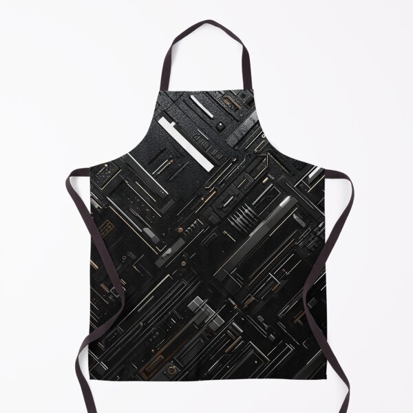 Item preview, Black Gold Techno-Geometric Surface Art designed and sold by SurfaceCraft Studio.