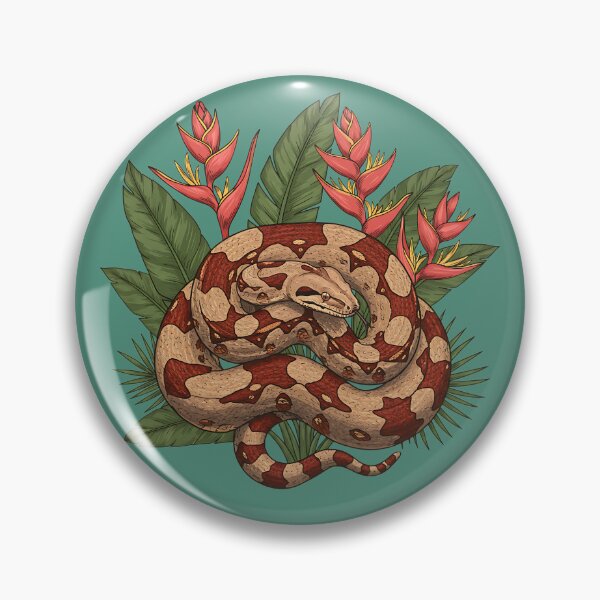 Item preview, Boa Constrictor with Tropical Heliconia Blooms designed and sold by BirdsnStuff.