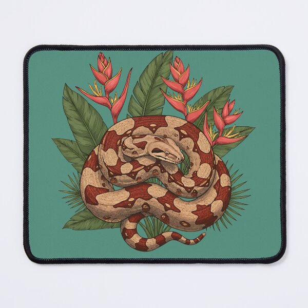 Item preview, Boa Constrictor with Tropical Heliconia Blooms designed and sold by BirdsnStuff.