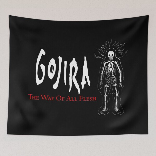 Item preview, White Skeleton With Typography Metal Band designed and sold by billiasbros.