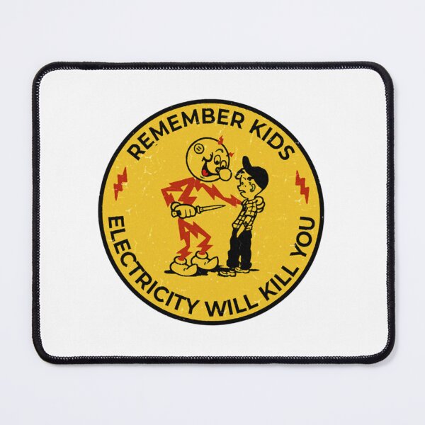 Item preview, Remember Kids Electricity Will Kill You Yellow Reddy Kilowatt designed and sold by ichauodu.