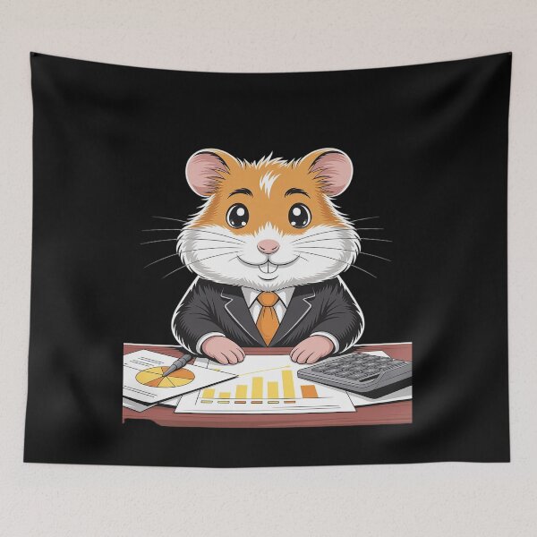 Item preview, Hamster Cute Holding Pen Writing Animal designed and sold by August4Laughs25.