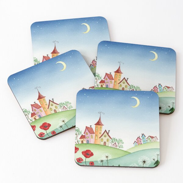 Item preview, Nighttime rural landscape designed and sold by Design4uStudio.