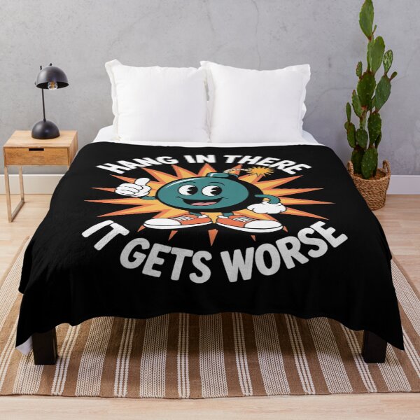 Item preview, Hang in There It Gets Worse Funny Dark designed and sold by August4Laughs25.