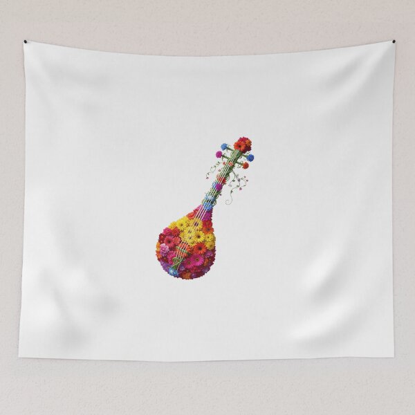 Item preview, Music Lover Gift, Musician Gift, Beautiful Sounds,Traditional and Modern Musical Instruments, ivy flowers, Floral,Nature Love Art ,Nature Lover Gift, Peaceful Natural Design designed and sold by chipmuckdesignn.