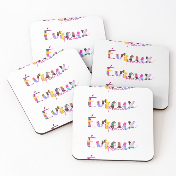 Item preview, Évreux, France, Vibrant Abstract City Typography Art designed and sold by Wanderful-roads.