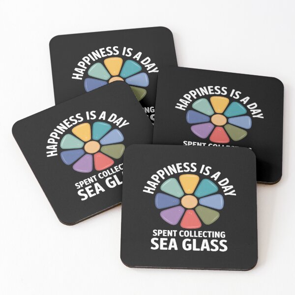 Item preview, Happiness is A Day Spent Collecting Sea Glass Beachcombing designed and sold by Idarmotar.