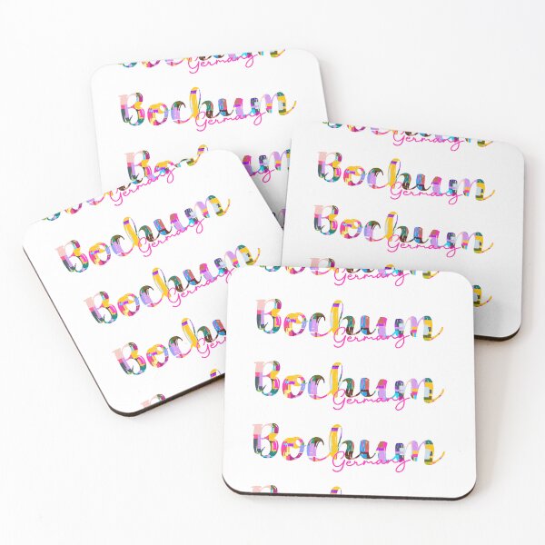 Item preview, Bochum, Germany, Vibrant Abstract City Typography Art designed and sold by Wanderful-roads.